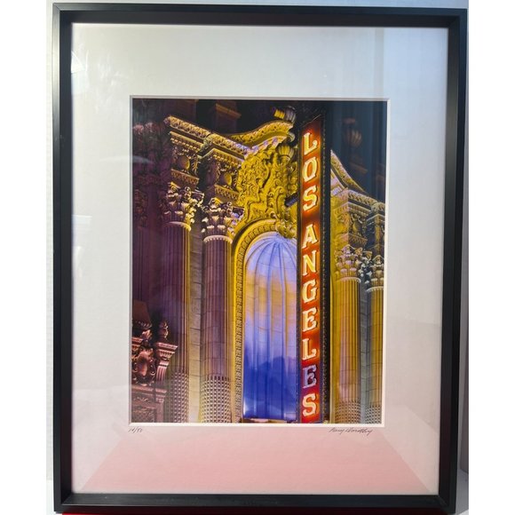 Gary Dorothy Signed Colored Photo Limited 14/50 Framed 18x14 Art Los Angeles - Picture 1 of 7